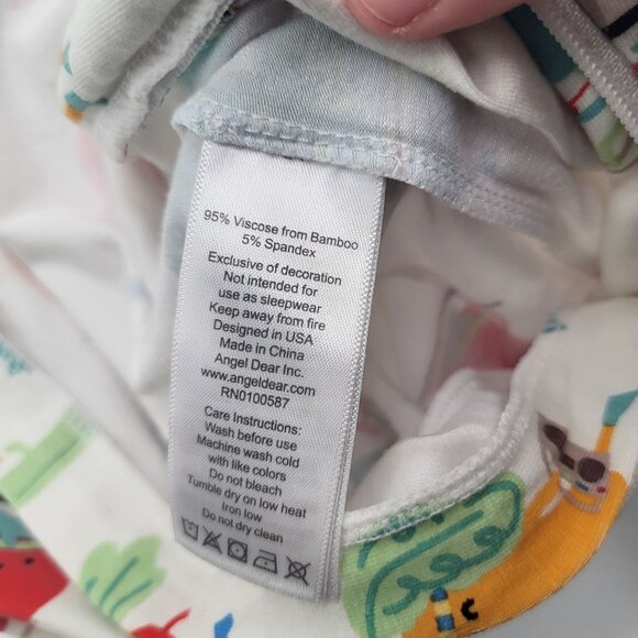 ANGEL DEAR Baby Newborn Veggie Workout Exercise Footie Sleeper NWT - Picture 5 of 5